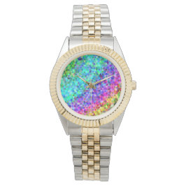 Relógio Arco-íris mosaico triangular