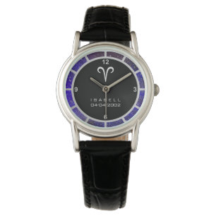 Relógio Aries Zodiac - Sinal Elegante Galáxia Personaliz