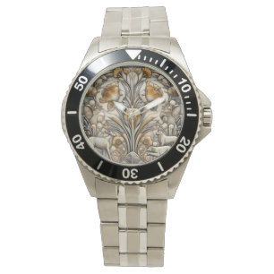 Relógio Art Deco Animal Azulejo Watch