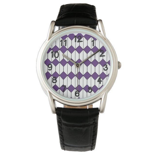 Relógio Art Deco Diamantes e Hexágonos (Frente)