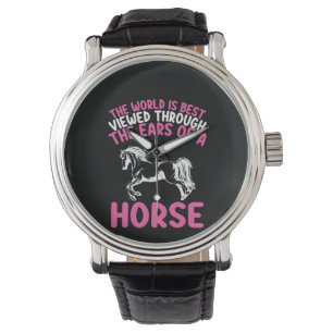 Relógio Arte Cavalo O Mundo É Melhor Visto