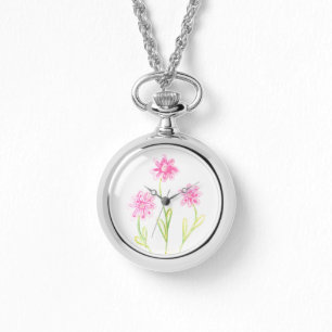Relógio Arte Floral Rosa bonito