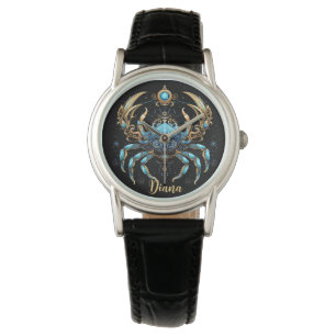 Relógio Arte Místico do Zodíaco de Câncer