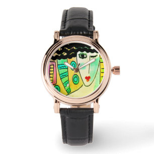 Relógio Arte Wearable abstrata Funky