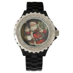 Relógio Árvore de Natal Santa Claus Presente Brinquedo pr