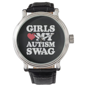 Relógio As Meninas Amam Meu Estilo Autista Divertido Consc
