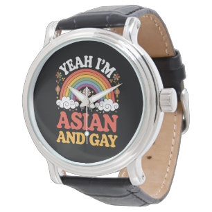 Relógio Asiático e Gay Queer Asiático Chinês Coreano Japon