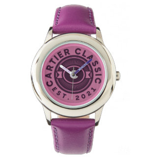 Relógio Assinatura Clássica Cartier Roxo