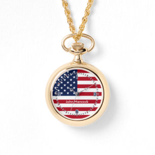 Relógio Assinatura da bandeira americana