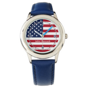 Relógio Assinatura da bandeira americana