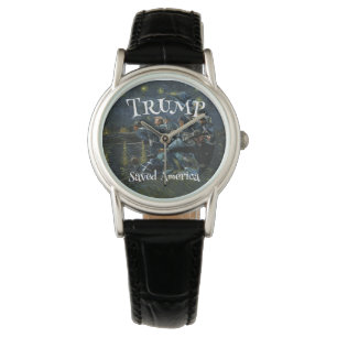 Relógio Assinatura Trump Azul Escuro Família Liberdade Fé