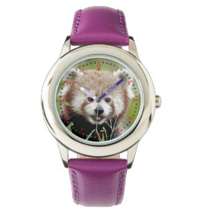 Relógio Assista ao panda vermelho fotográfico. Panda roux.