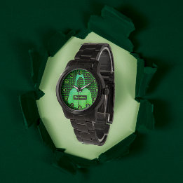 Relógio Assistente de Computador / Tema Binário do Hacker 