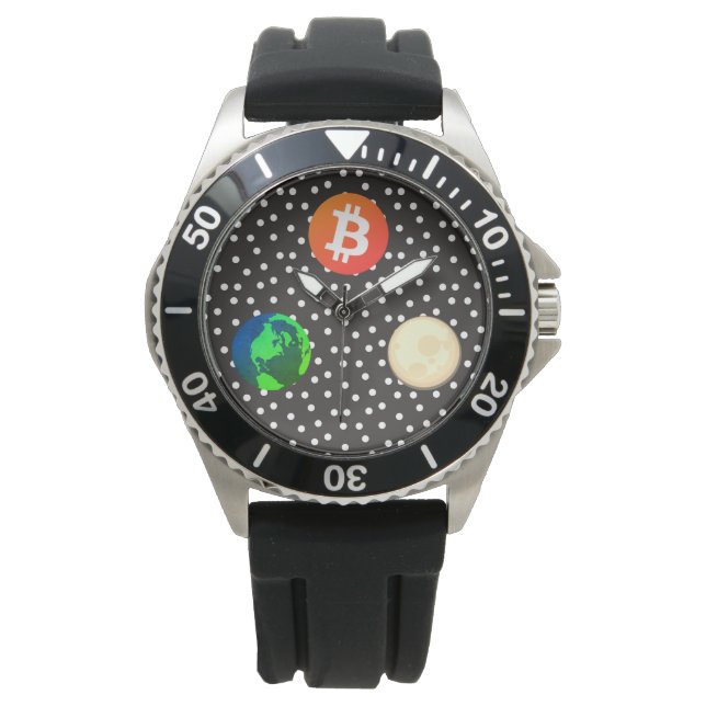 Relógio Assistente do Designer de Sistema Solar Bitmoney (Frente)