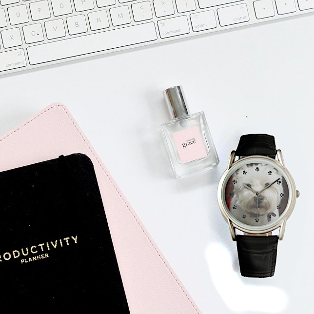 Relógio Assistente Personalizado de Foto Pet Personalizado (Criador carregado)