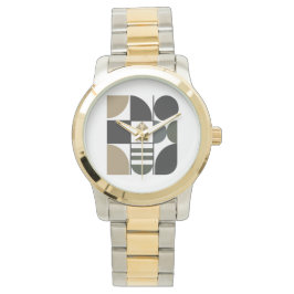 Relógio Assorted Shapes Unisex Two-Tone Bracelet Watch