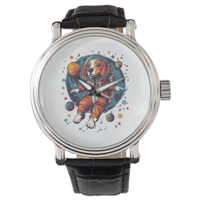 Relógio Astronaut Beagle � Cão Explorador Espacial (Frente)