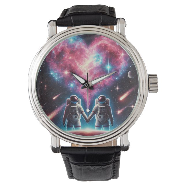 Relógio Astronauta Love Nebula Wristwatch (Frente)