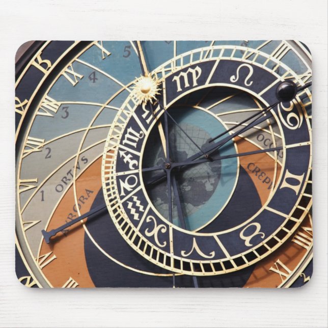 relógio astronômico de prague Mousepad (Frente)