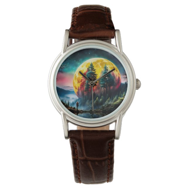 Relógio Aterrissagem lunar, lua de configuração (Frente)