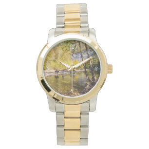 Relógio Atravessando O Rio Buffalo Dourado Watch