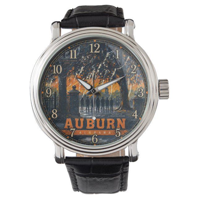 Relógio Auburn Alabama Sunset  (Frente)