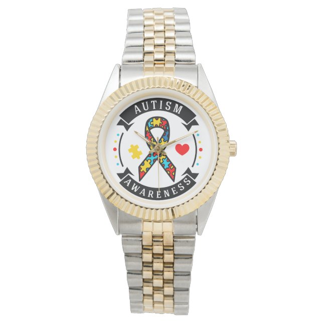 Relógio Autismo Sensibilização Vintage Tortura Preta (Frente)