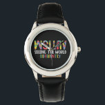 Relógio Autismo Vendo O Mundo Diferentemente Autismo Aware<br><div class="desc">Autismo Vendo O Mundo Diferentemente Consciência Do Autismo</div>