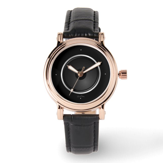 Relógio Auto-falante de Música Preta (Frente)