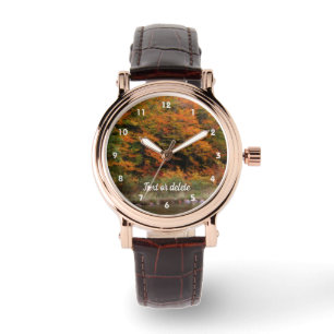 Relógio Autumn Foliage Ao Longo Do Rio Orton Personalizado