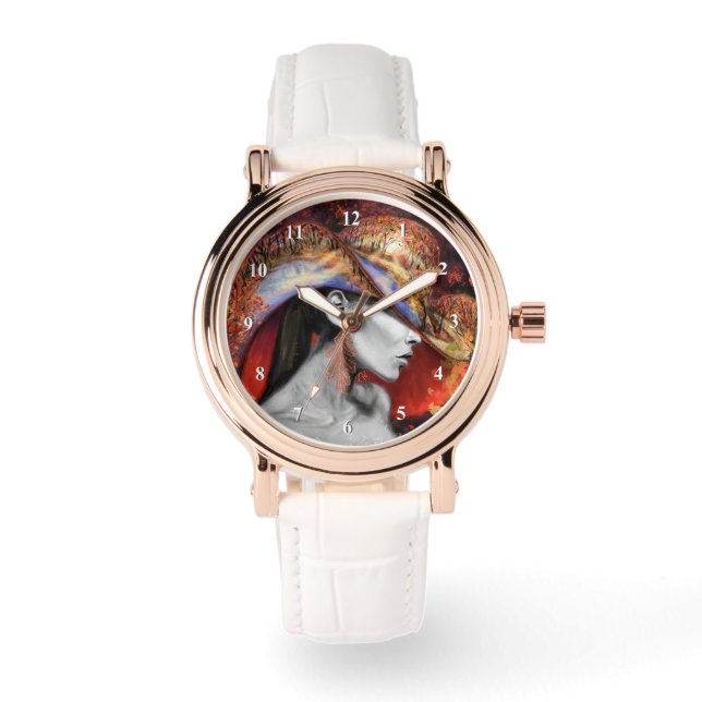 Relógio Autumn Lady - Pintura (Frente)