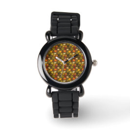 Relógio Autumn Leaf Pattern Silicone Watch