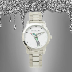 Relógio Aves Cachorro Aves Aquáticas Flores Colibri Nature