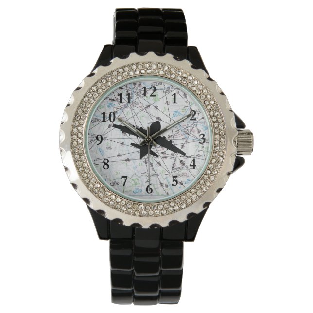 Relógio Aviation Watch, Airplane Women's Watch (Frente)