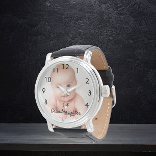 Relógio Avô com fotos personalizadas de bebês