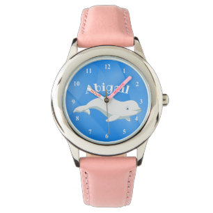 Relógio Azul Baleia Beluga Personalizado, Oceano Ártico B