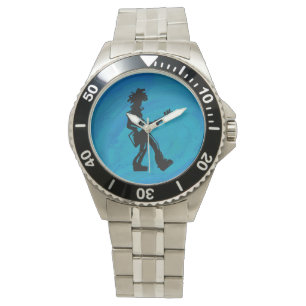 Relógio Azul da guitarra das noites da dança de New York