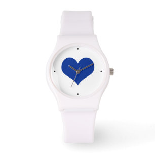 Relógio Azul Heart Love