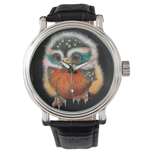Relógio Baby Owl Art (Frente)