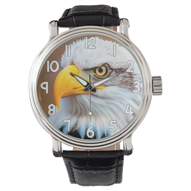 Relógio Bald Eagle Wall Clock – American Eagle Wildlife Na (Frente)