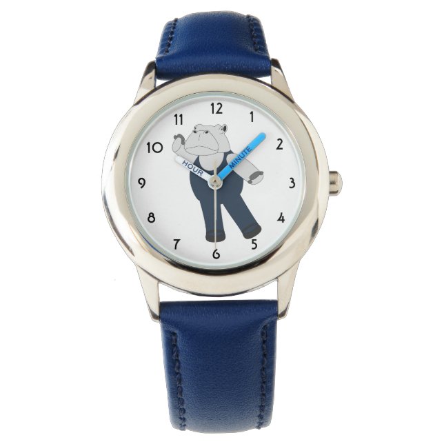 Relógio balé ilusista Hippo Blue Kids Watch (Frente)