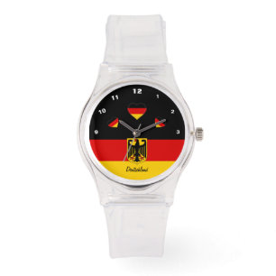 Relógio Bandeira alemã Watch, Eagle, Alemanha/esportes