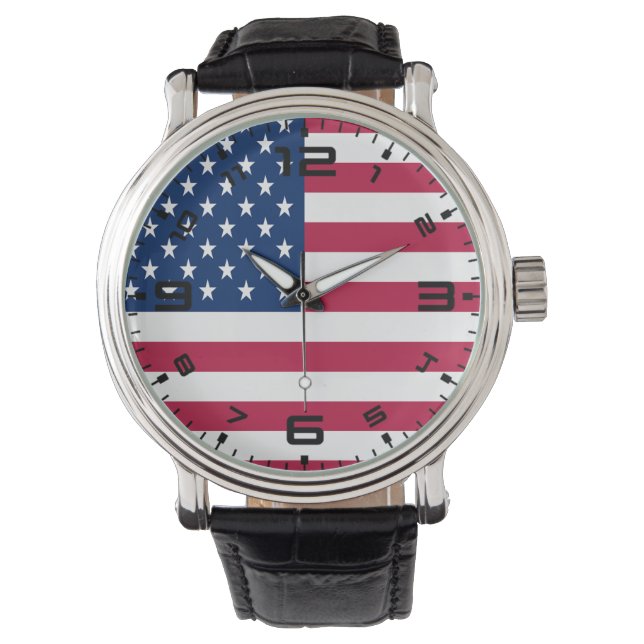 Relógio Bandeira americana Flag Pride Design- 76353 (Frente)