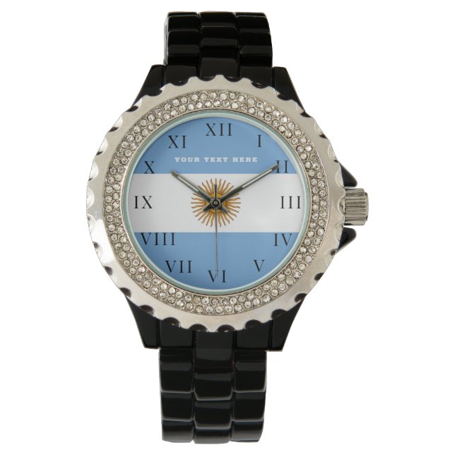 Relógio Bandeira argentina Buenos Aires Argentina (Frente)