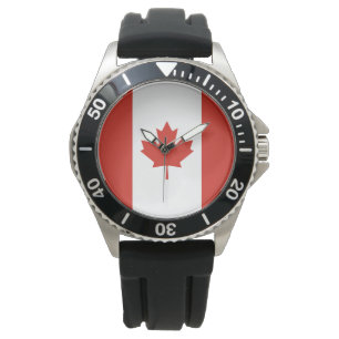 Relógio Bandeira Canadiana (Maple Leaf) (Canadá)