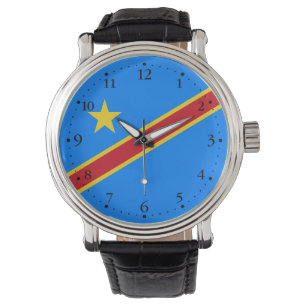 Relógio Bandeira Congo Quinxassa
