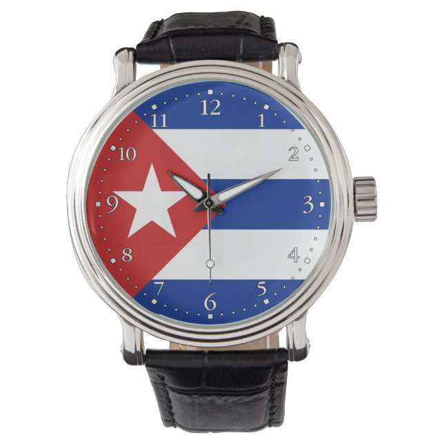 Relógio Bandeira Cuba (Frente)