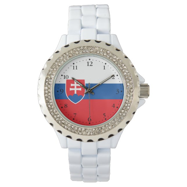 Relógio Bandeira da Eslováquia (Frente)