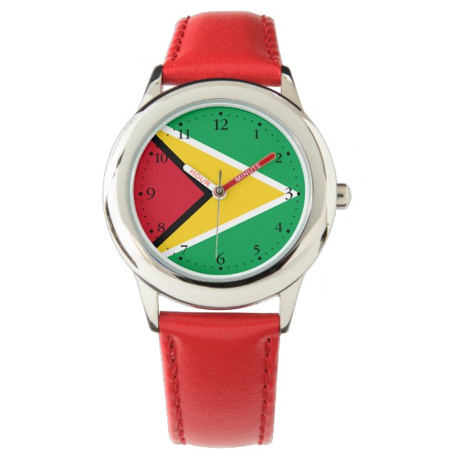 Relógio Bandeira da Guiana (Frente)