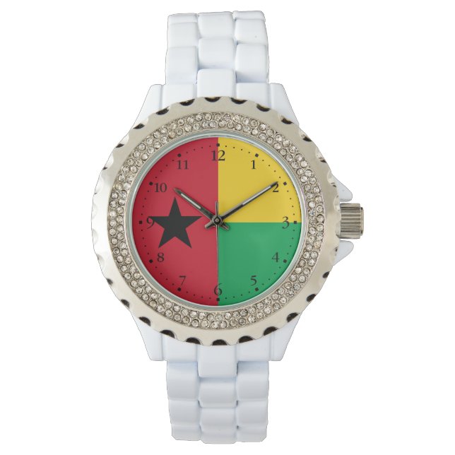 Relógio Bandeira da Guiné Bissau (Frente)